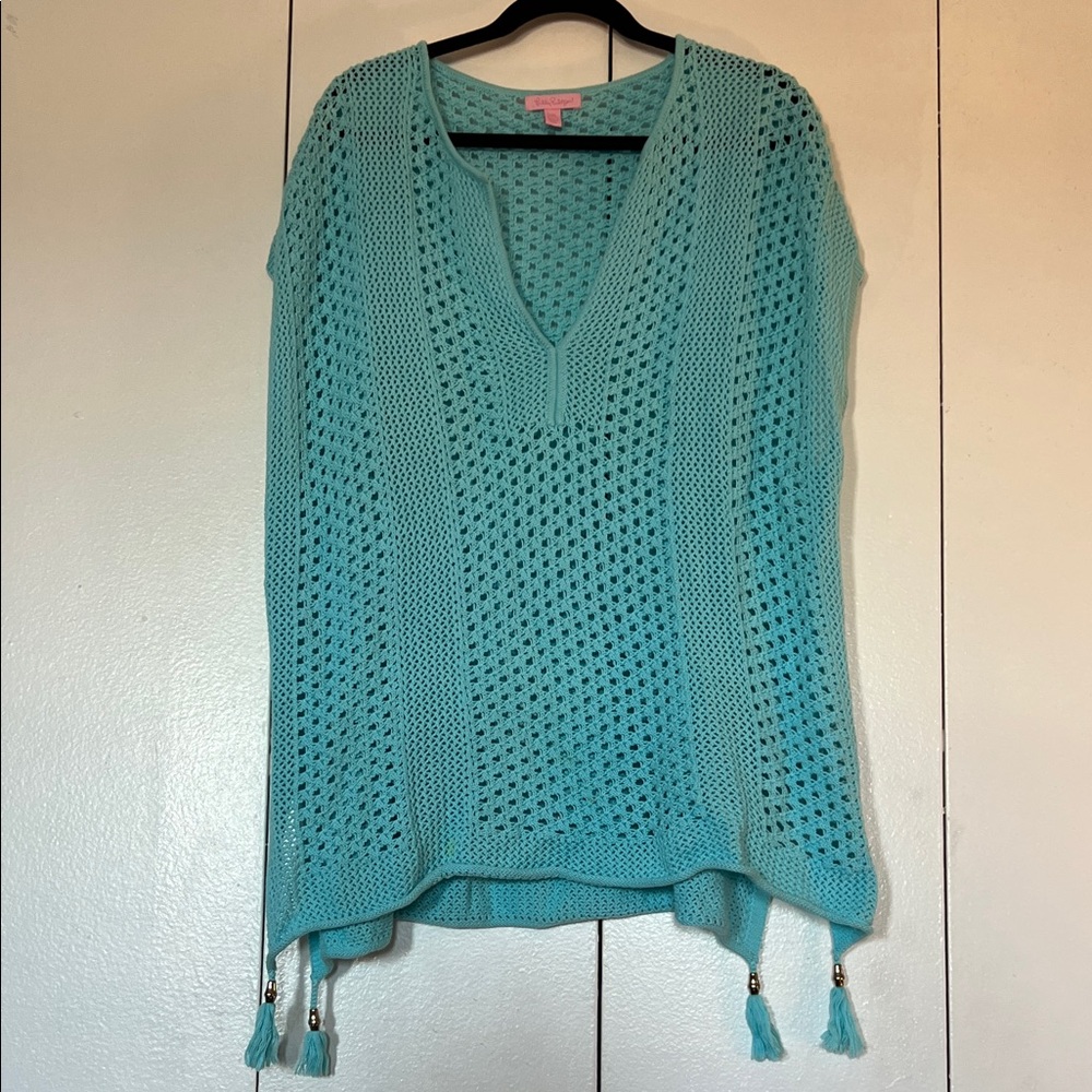 Lilly Pulitzer Turquoise Knit Swim Cover-Up